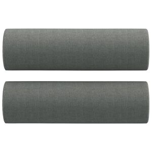 vidaXL Throw Pillows 2 pcs Dark Grey Ø15x50 cm Fabric