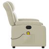 vidaXL Electric Massage Recliner Chair Cream Faux Leather