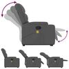 vidaXL Stand up Massage Recliner Chair Dark Grey Fabric