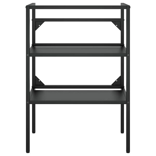 vidaXL Bathroom Washbasin Frame Black 59x38x83 cm Iron