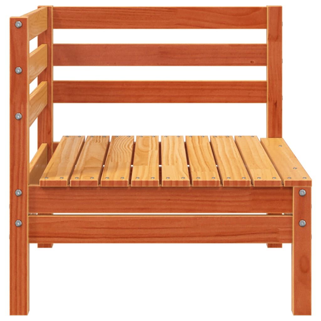 vidaXL Garden Sofa 4-Seater Wax Brown Solid Wood Pine