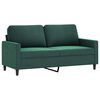vidaXL 2 Piece Sofa Set with Cushions Dark Green Velvet