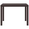 vidaXL Garden Table Brown 100 x 100 x 73 cm Poly Rattan