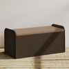 vidaXL Storage Bench with Cushion Brown 115x51x52 cm Poly Rattan