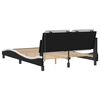 vidaXL Bed Frame with LED without Mattress "Zadar" Black and White 137x190 cm