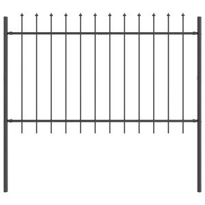 vidaXL Garden Fence Grey 1.7 x 1.2 m Powder-coated Steel