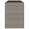 vidaXL Bar Table with Glass Top Grey 185x80x110 cm Poly Rattan