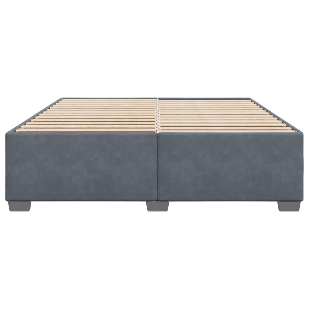 vidaXL Bed Frame without Mattress Dark Grey California King Velvet