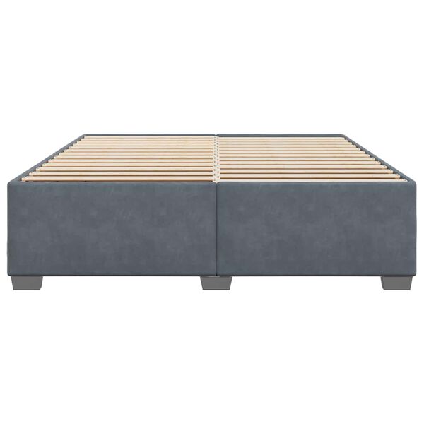 vidaXL Bed Frame without Mattress Dark Grey California King Velvet