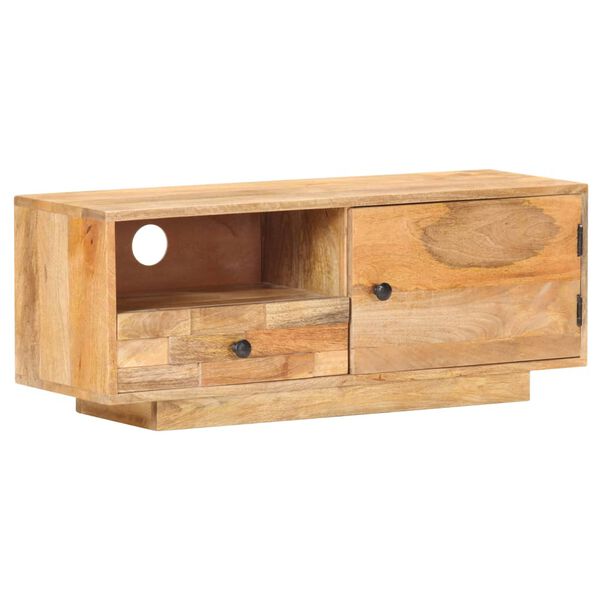 vidaXL TV Cabinet 90x30x35 cm Solid Mango Wood