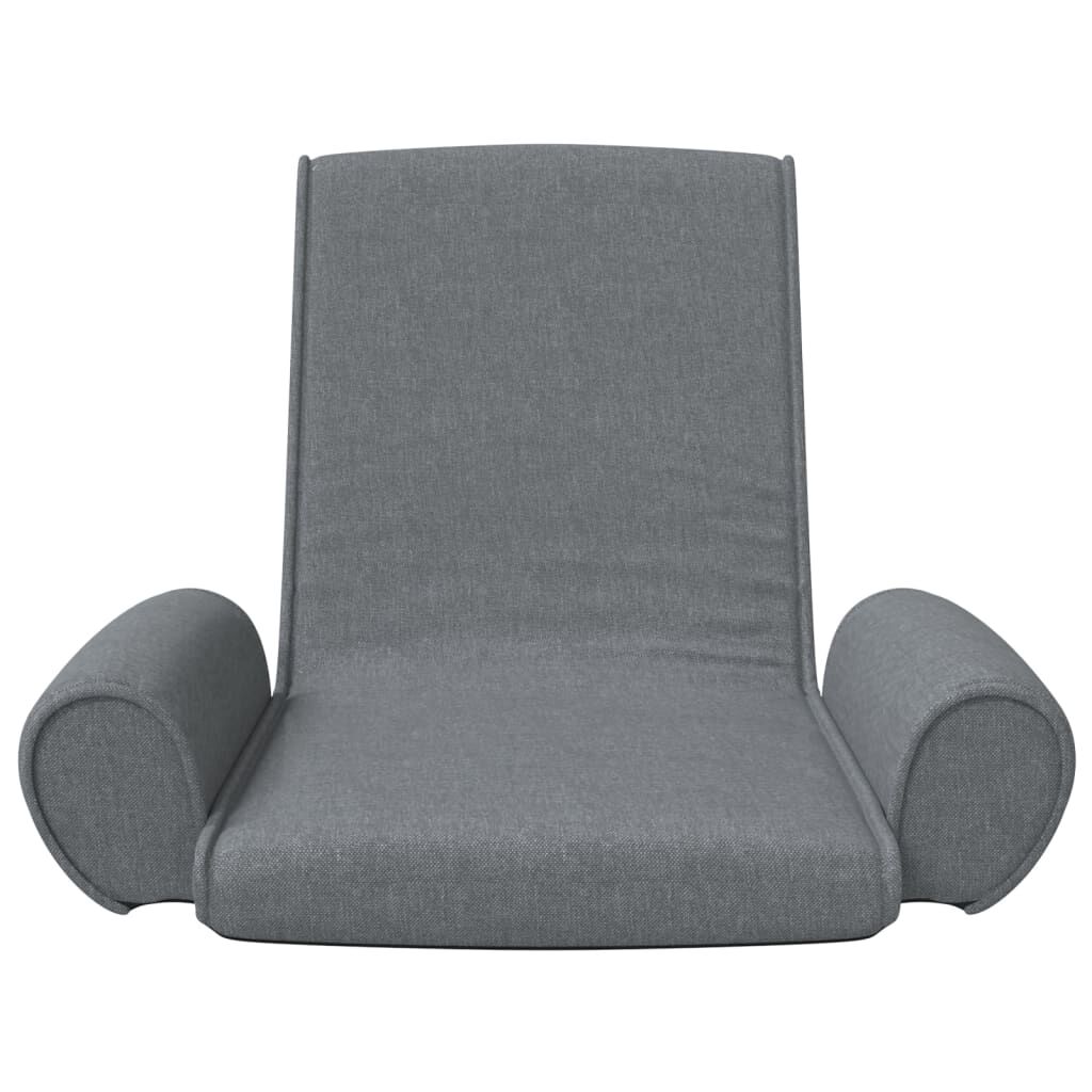 vidaXL Folding Floor Chair Light Grey Fabric
