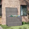vidaXL Garden Storage Box Grey 150x100x100 cm Poly Rattan