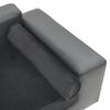 vidaXL Dog Sofa Grey 81x43x31 cm Plush and Faux Leather