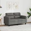 vidaXL 2-Seater Sofa Dark Grey 120 cm Microfibre Fabric