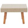 vidaXL Garden Coffee Table Poly Rattan Beige