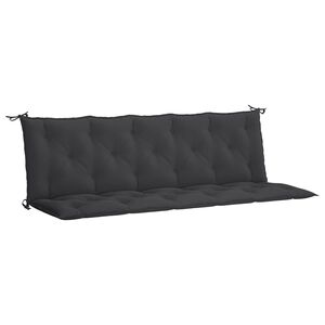 vidaXL Garden Bench Cushion Black 180x(50+50)x7cm Oxford Fabric