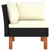 vidaXL Corner Sofa Poly Rattan and Solid Eucalyptus Wood