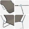 vidaXL Folding Sun Loungers 2 pcs Steel and Fabric Grey