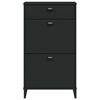 vidaXL Shoe Cabinet VIKEN Black Engineered Wood