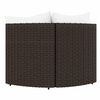 vidaXL Garden Corner Sofas with Cushions 2 pcs Brown Poly Rattan
