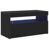vidaXL TV Cabinet Black 75 x 35 x 40 cm Engineered wood