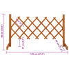 vidaXL Garden Trellis Fence Orange 120x60 cm Solid Firwood