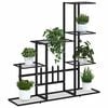 vidaXL Flower Stand 94.5x25x88 cm Black Metal