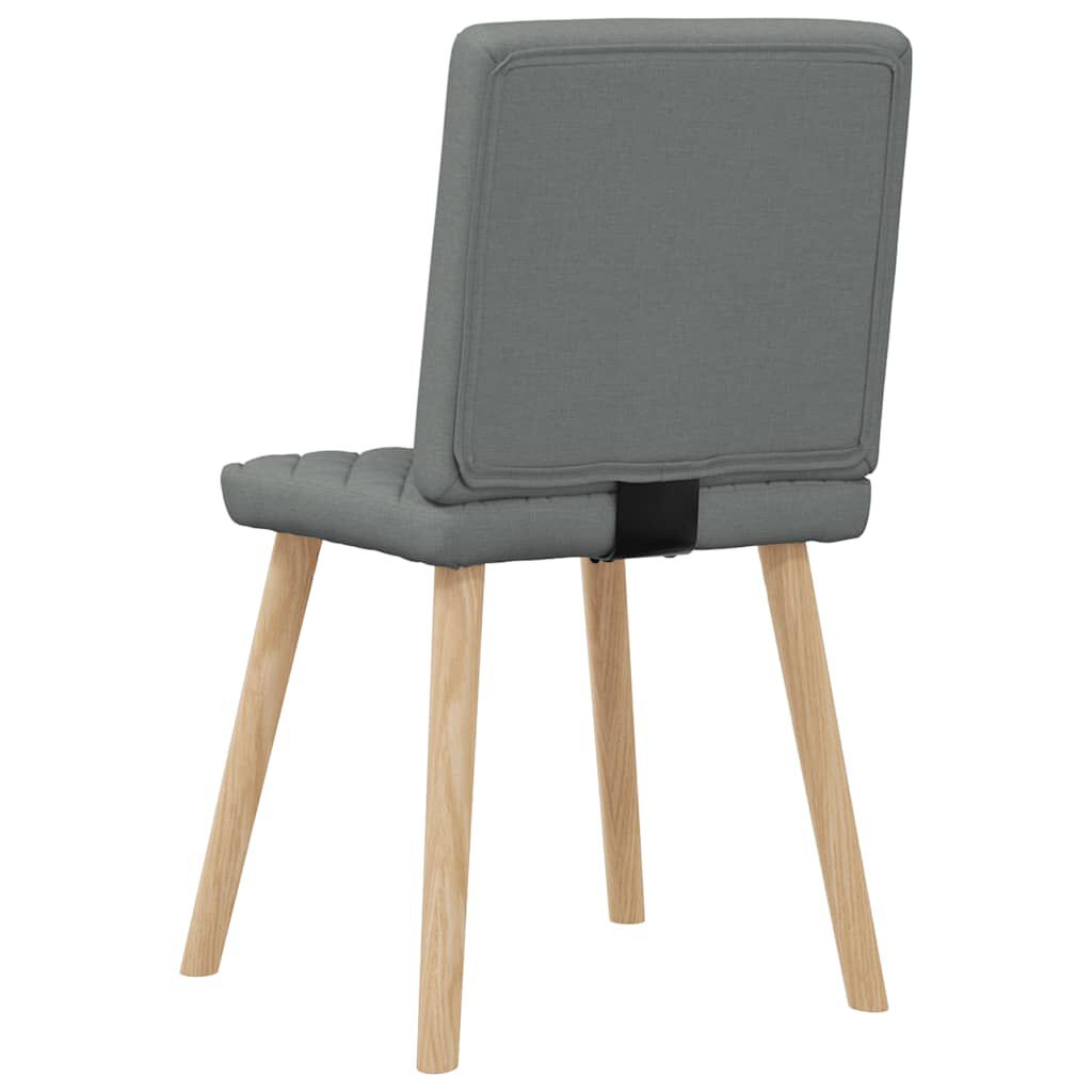 vidaXL Dining Chairs 2 pcs Dark Grey Fabric