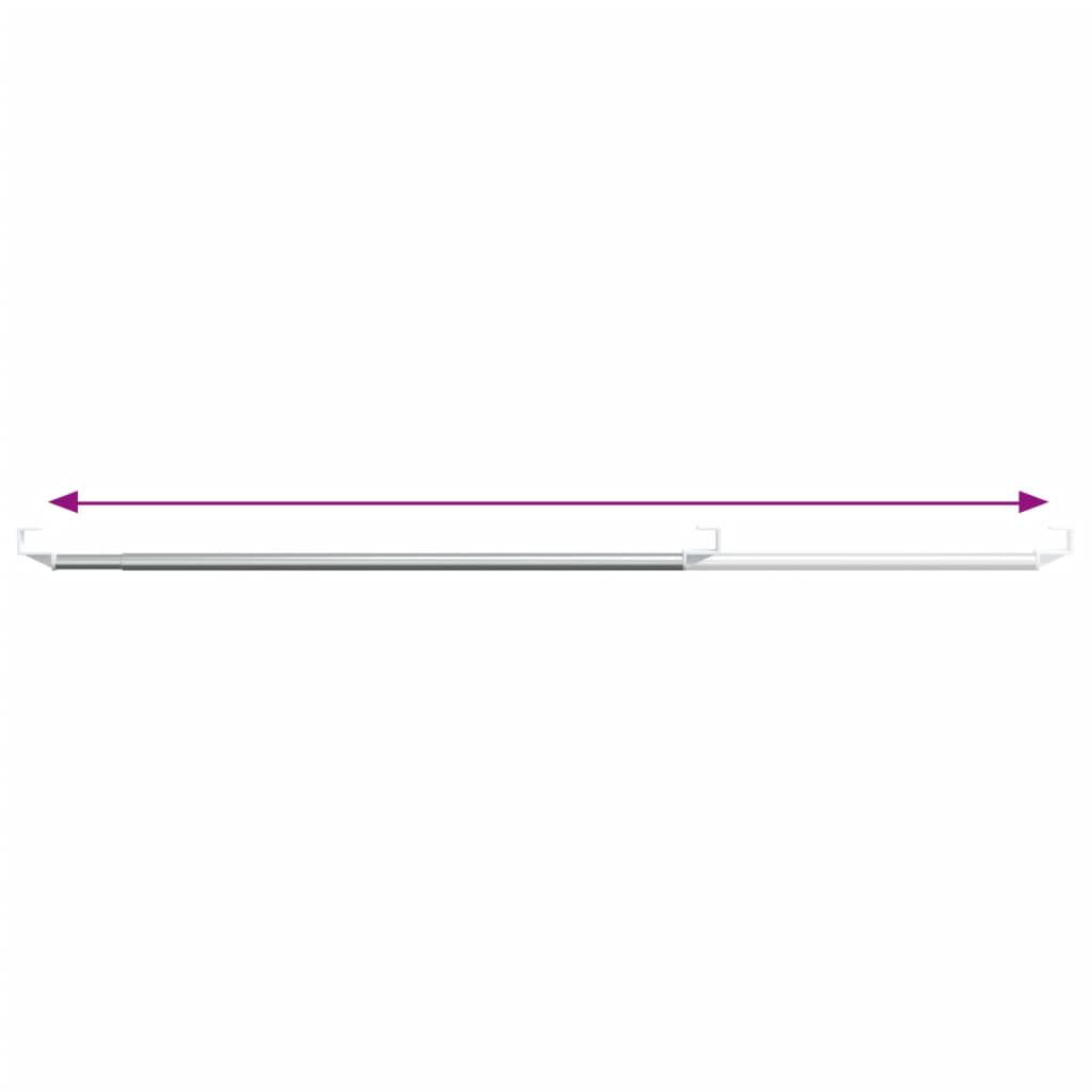 vidaXL Curtain Rails 2 pcs White and Silver 40-60 cm Aluminium