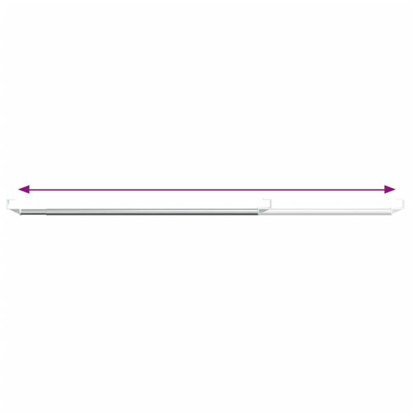 vidaXL Curtain Rails 2 pcs White and Silver 40-60 cm Aluminium