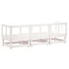 vidaXL 3 Piece Garden Lounge Set White Solid Wood Pine