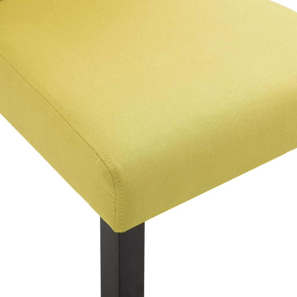 vidaXL Dining Chairs 4 pcs Green Fabric