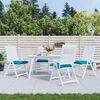 vidaXL Chair Cushions 4 pcs Light Blue 40x40x7 cm Oxford Fabric