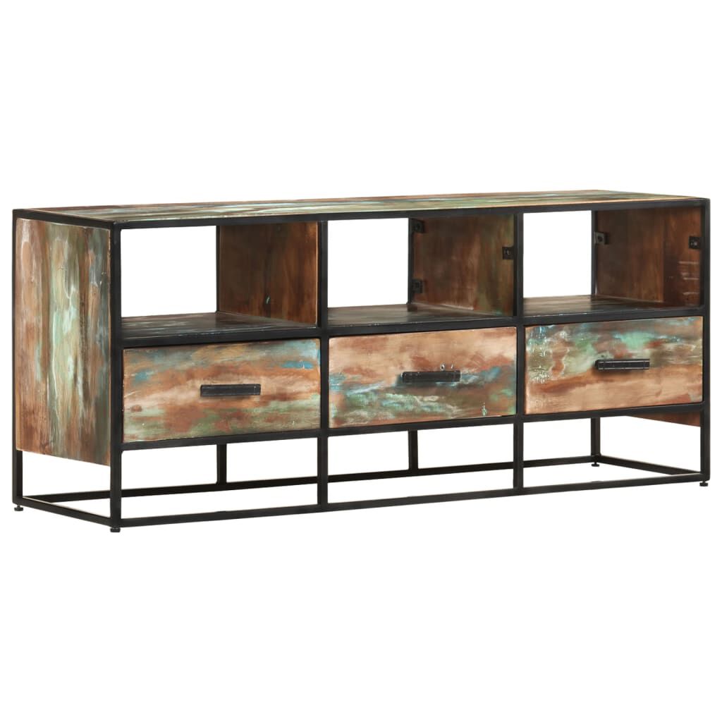 vidaXL TV Cabinet 110x30x45 cm Solid Reclaimed Wood