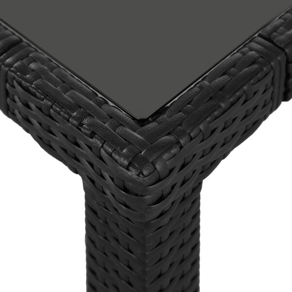 vidaXL 9 Piece Outdoor Dining Set Poly Rattan Black