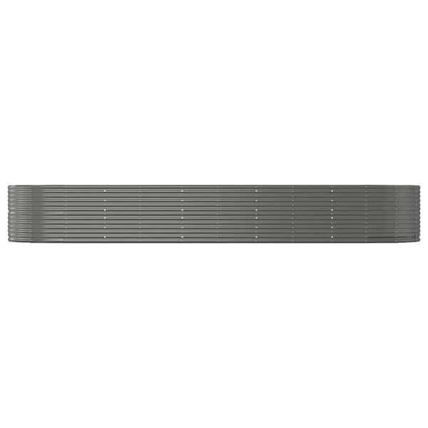 vidaXL Garden Raised Bed Grey 447x140x68 cm Powder-coated Steel