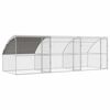 vidaXL Chicken Cage Silver 600 x 200 x 198.5 cm Galvanised steel