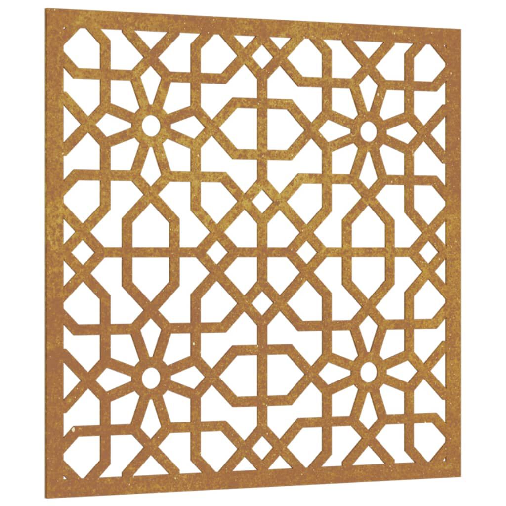 vidaXL Garden Wall Decoration 55x55 cm Corten Steel Moorish Design