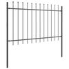 vidaXL Garden Fence 7 pcs Grey 11.9 x 0.8 m Powder-coated Steel