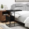 vidaXL Side Table Black 55x36x59.5 cm Engineered Wood