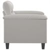 vidaXL Sofa Chair Light Grey 60 cm Microfibre Fabric