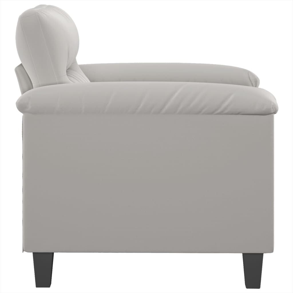 vidaXL Sofa Chair Light Grey 60 cm Microfibre Fabric
