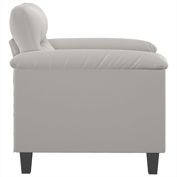 vidaXL Sofa Chair Light Grey 60 cm Microfibre Fabric