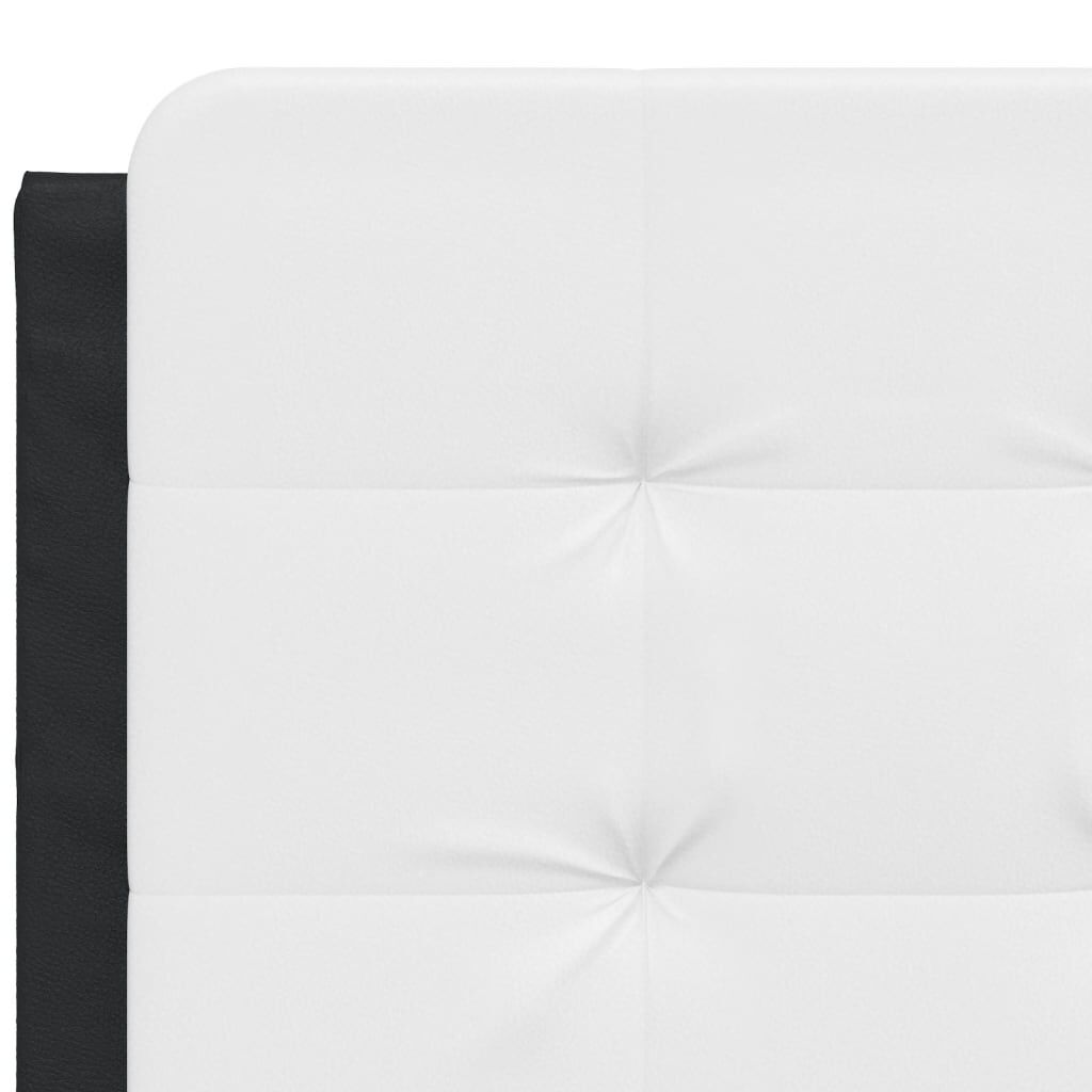 vidaXL Bed Frame with LED without Mattress Black and White 137x187 cm Double
