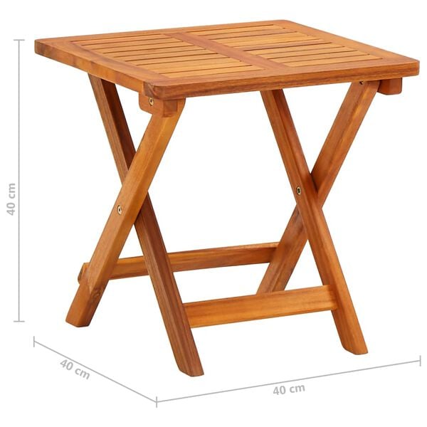 vidaXL Garden Sun Lounger with Table and Cushion Solid Wood Acacia