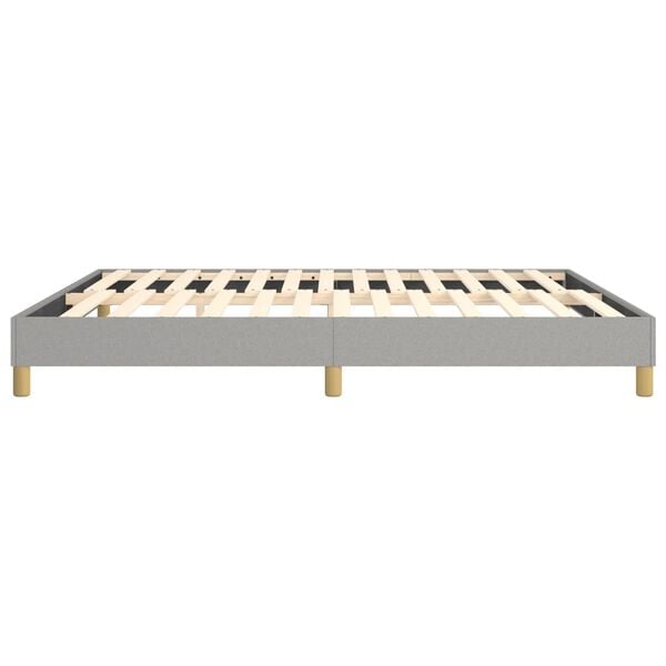 vidaXL Bed Frame without Mattress Light Grey California King Fabric (US Only)