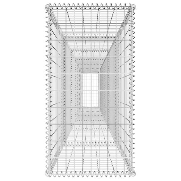vidaXL Gabion Wall with Cover Galvanised Steel 600x50x100 cm