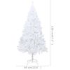 vidaXL Artificial Pre-lit Christmas Tree with Thick Branches White 120 cm