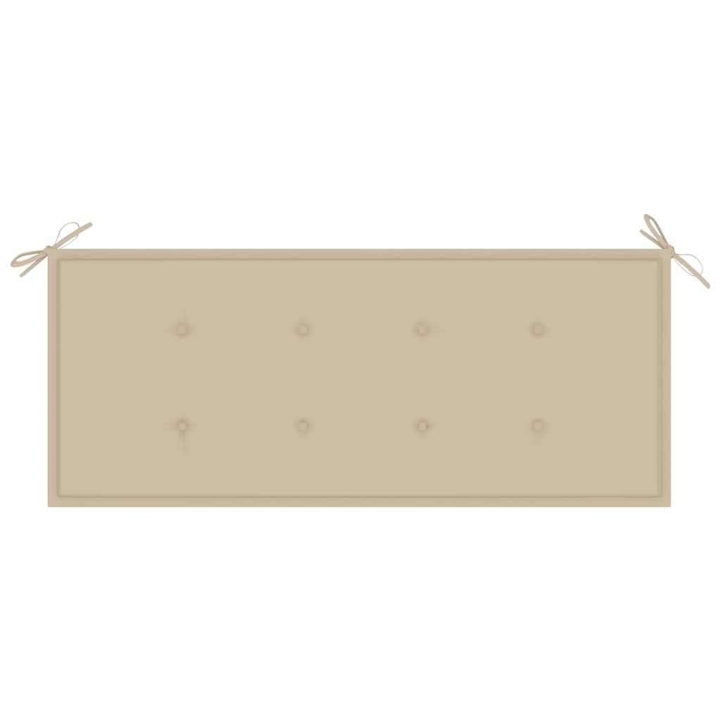 vidaXL Garden Bench with Cushion 120 cm Bamboo