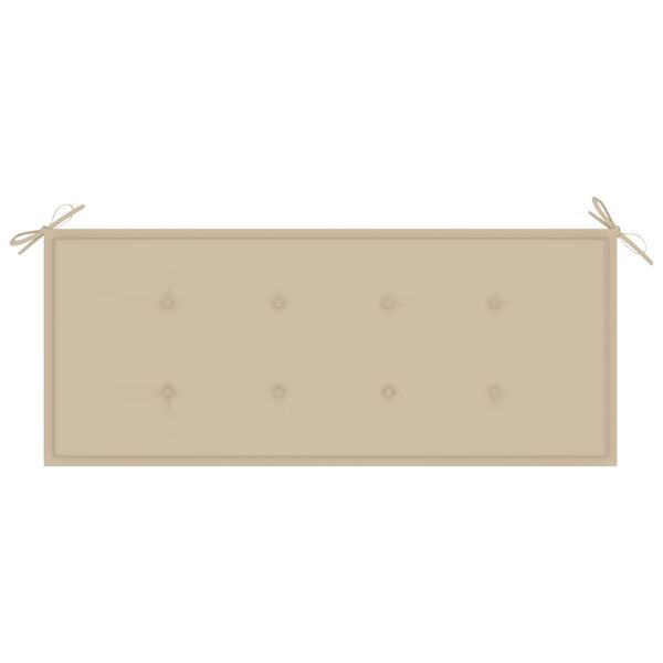 vidaXL Garden Bench with Cushion 120 cm Bamboo